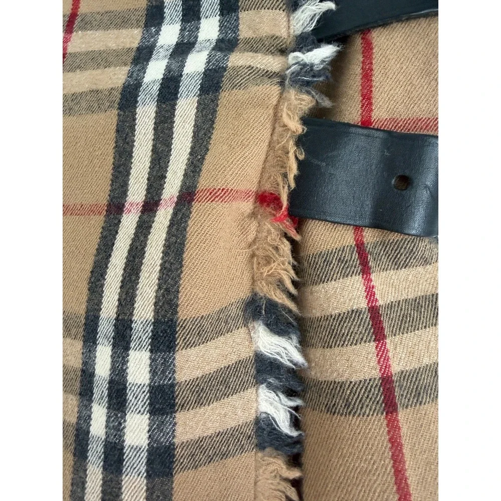 AUTHENTIC Burberry London Pleated Wool Mini Skirt Kilt Nova Check BROWN  US 4 XS